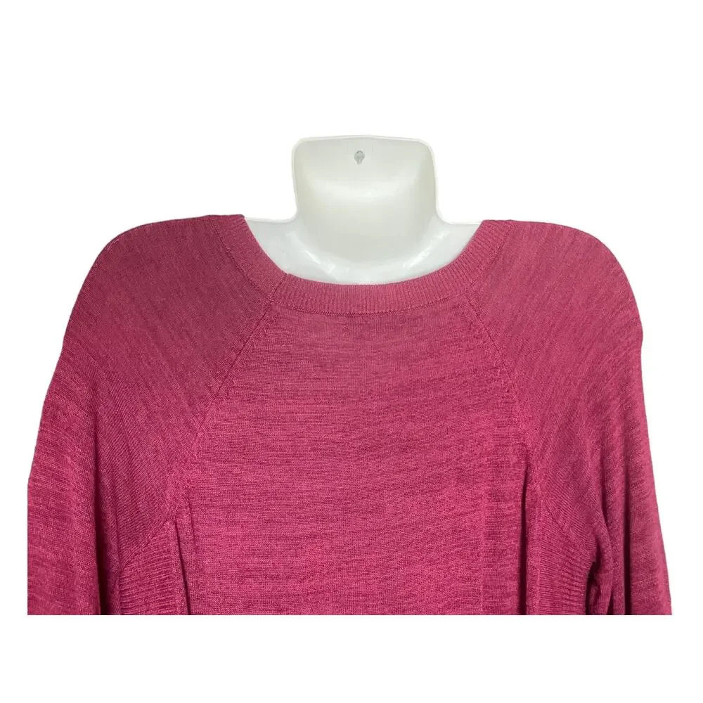 Maurices Women's Maroon 3/4 Sleeve Lightweight Knit Sweater | Plus Size 0 (14W) - Picture 3 of 9